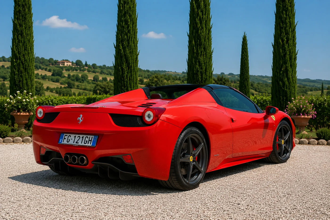 Ferrari 458 Spider — three-quarter view