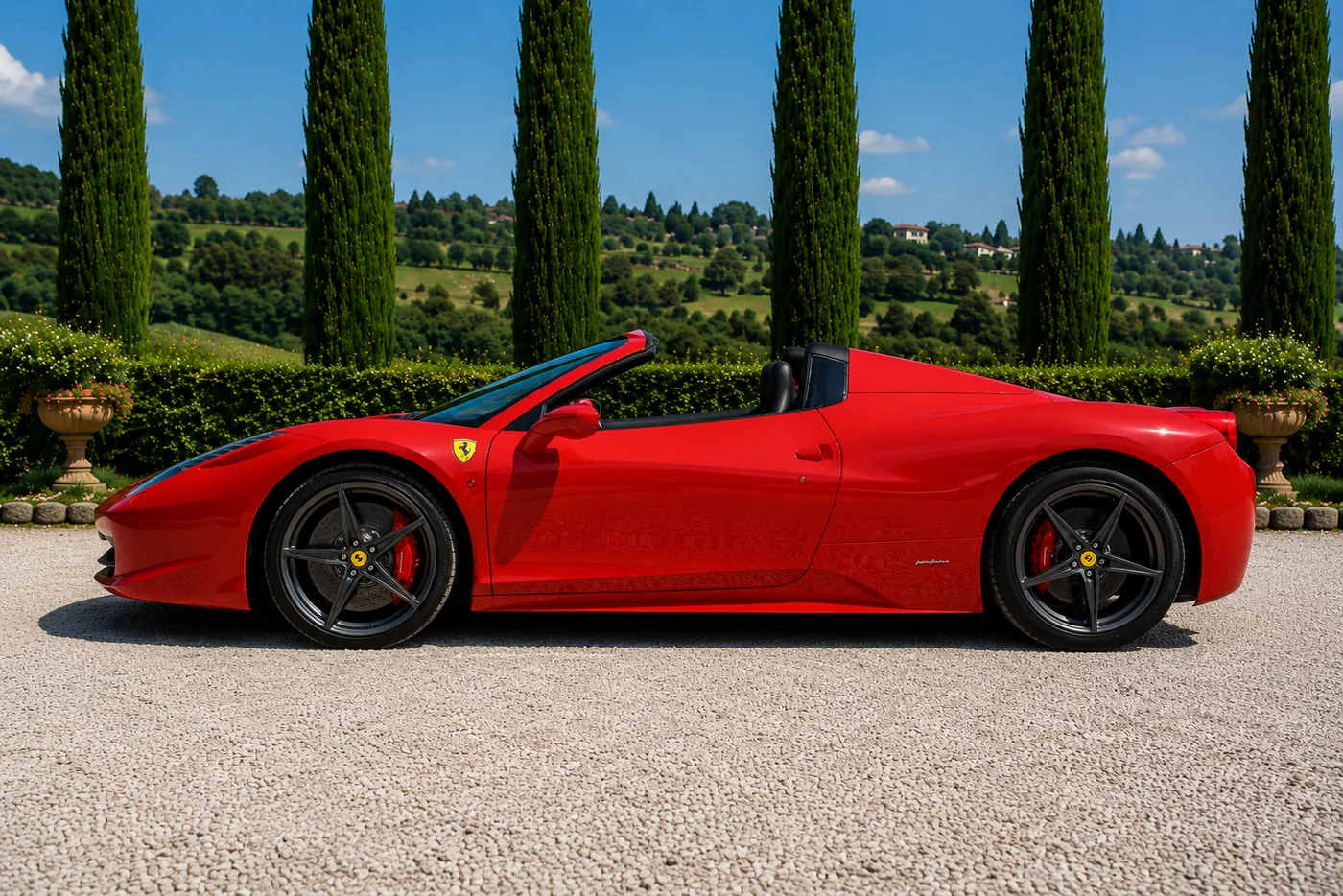 Ferrari 458 Spider — side view