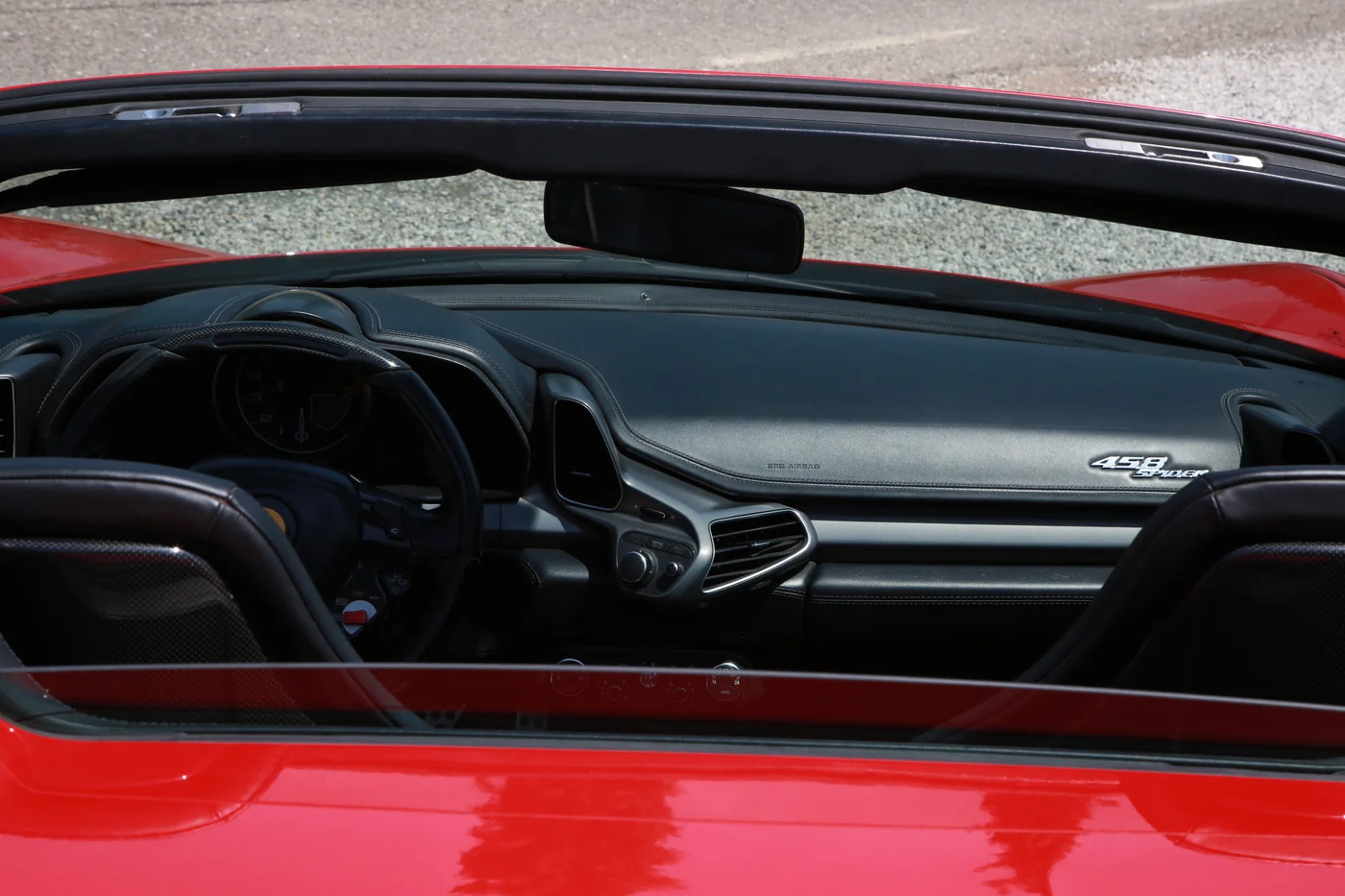 Ferrari 458 Spider — with the roof down