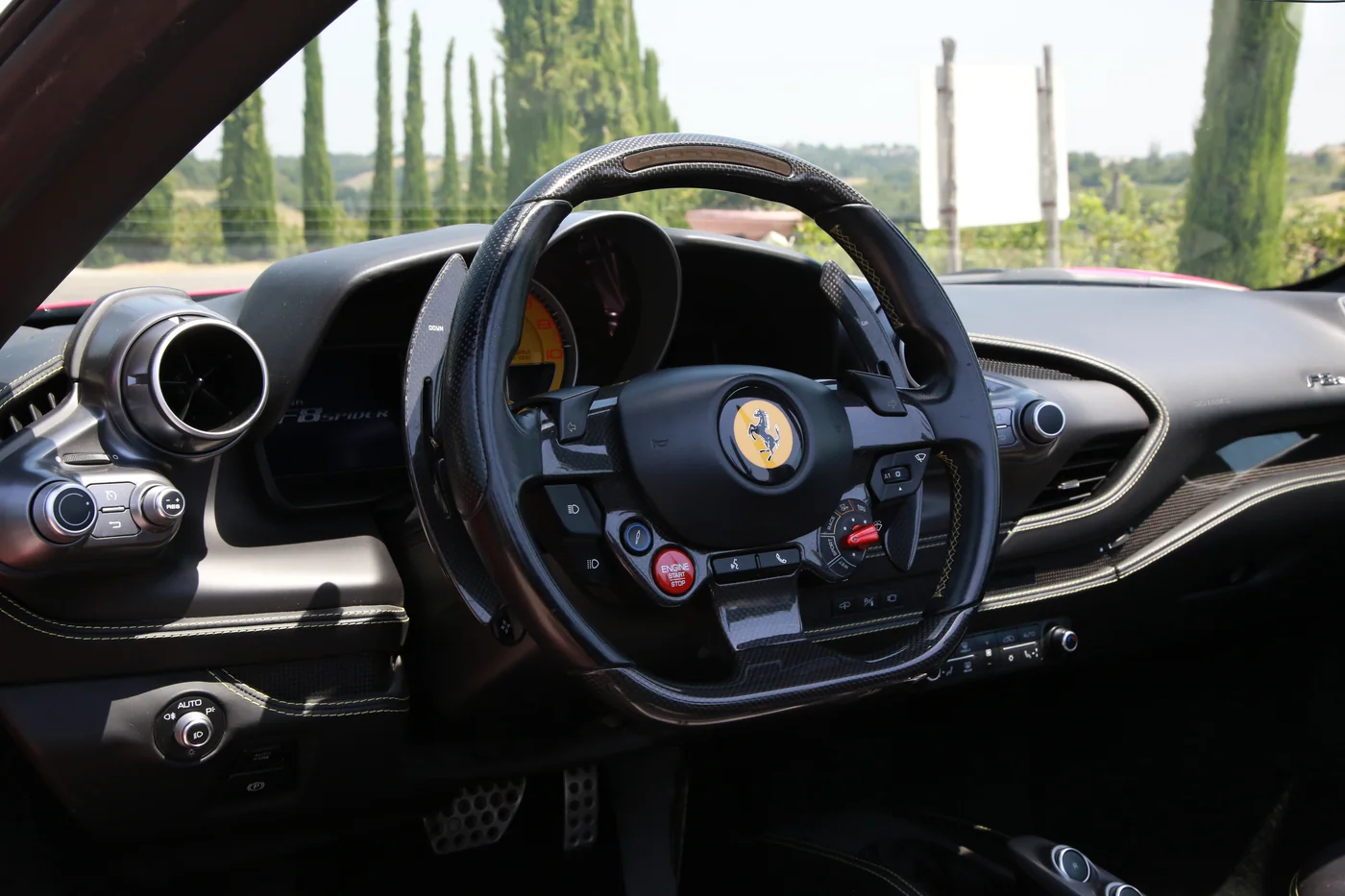 Ferrari F8 Tributo Spider — driver's seat