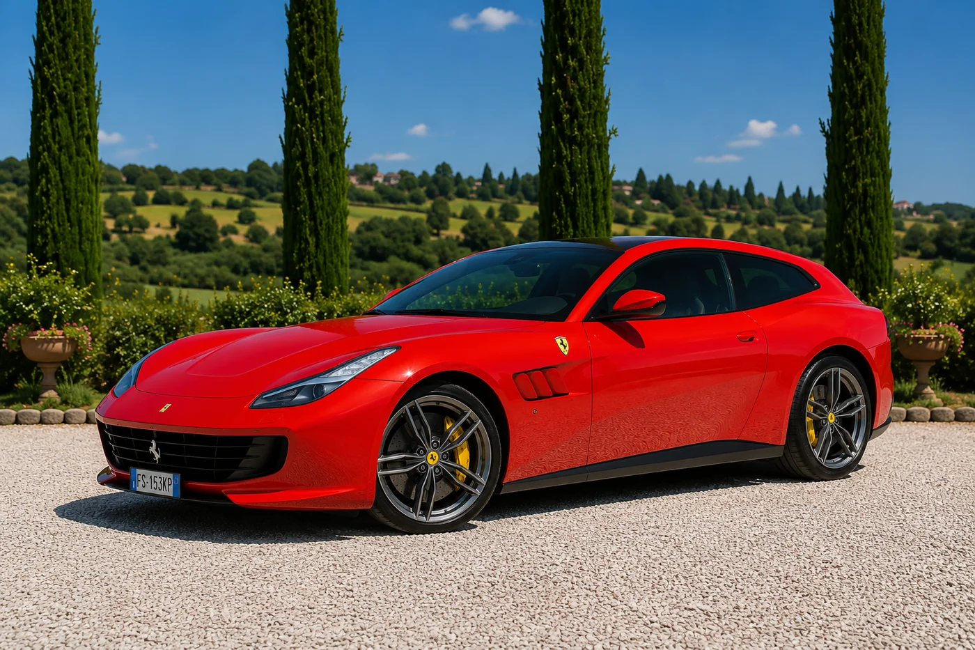 Ferrari GTC4Lusso — three-quarter view