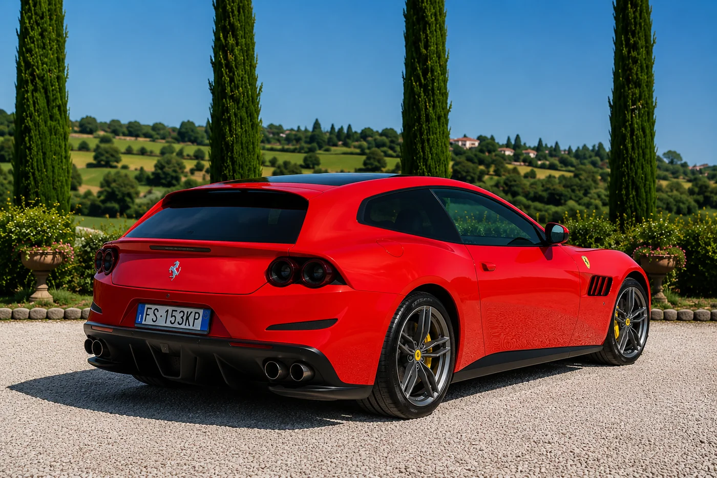 Ferrari GTC4Lusso — three-quarter view
