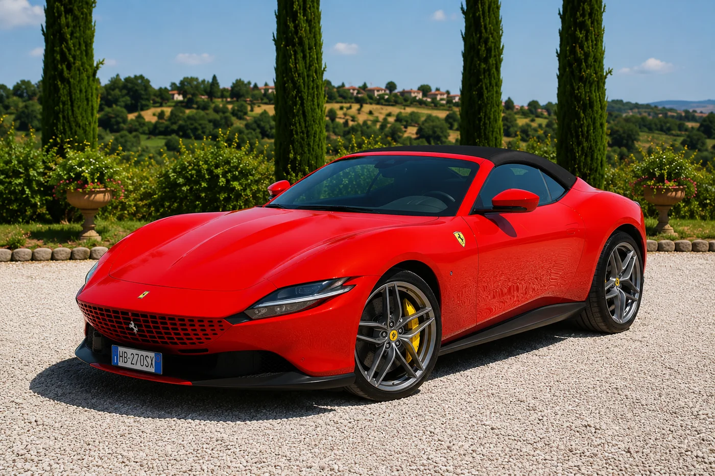 Ferrari Roma Spider — three-quarter view