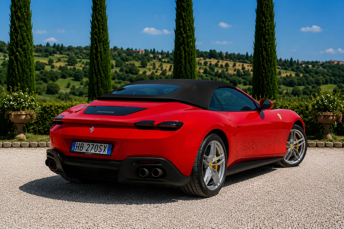 Ferrari Roma Spider — three-quarter view
